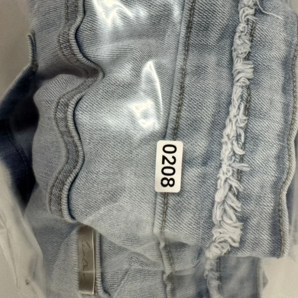 Kancan Jeans Womens Plus size 20 Blue Light Wash Crop Distressed Stretch‎